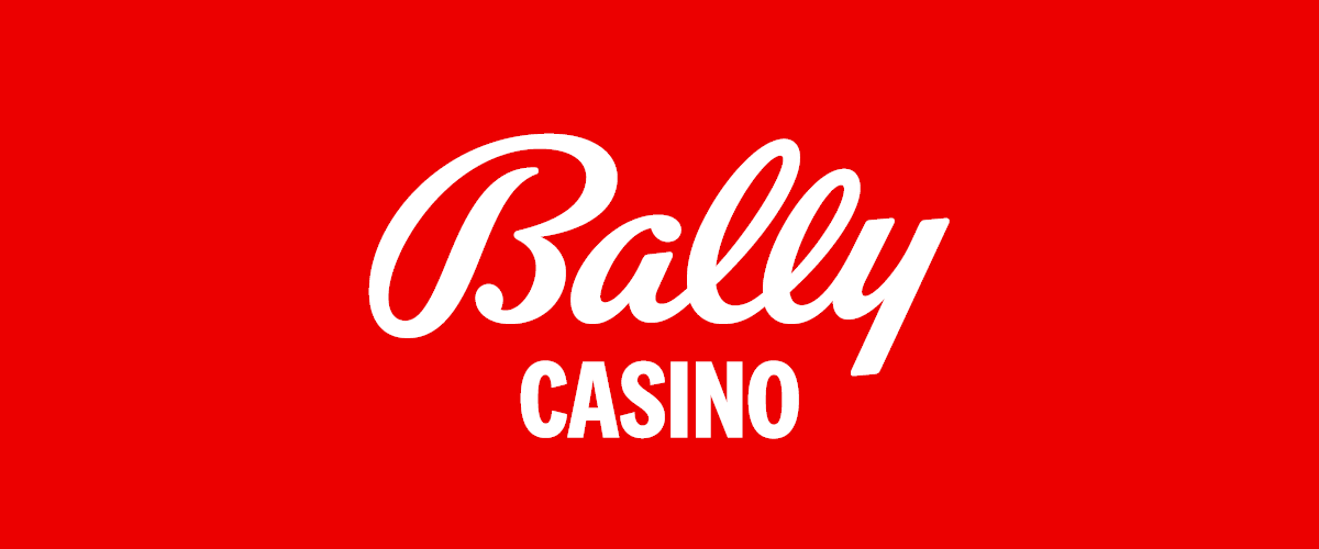 bally casino logo in white on a red background