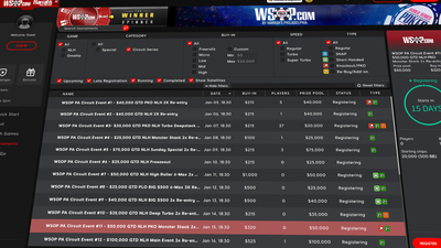 Twelve WSOP Circuit Gold Rings Up for Grabs in First WSOP PA Series of 2022