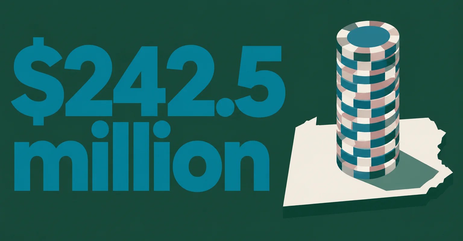 Pennsylvania iGaming Revenue Climbs to $242.5 Million