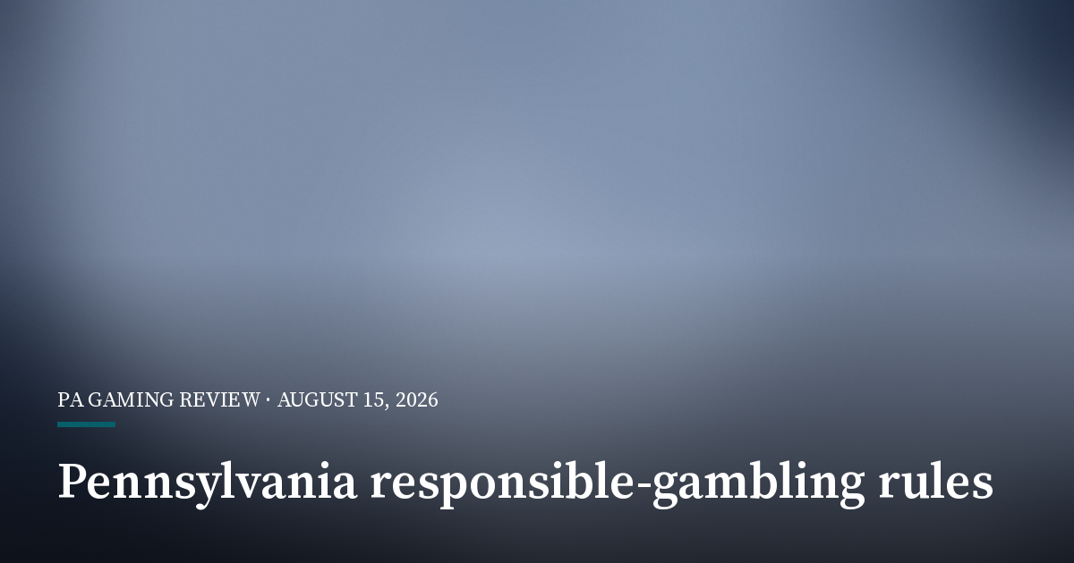 Pennsylvania Gambling Regulator's Rule Rewrite Wins Broad Support