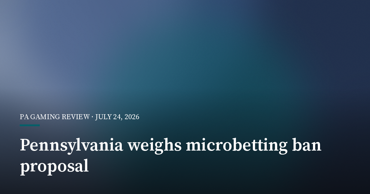 Tarik Khan Weighs Pennsylvania Microbetting Ban