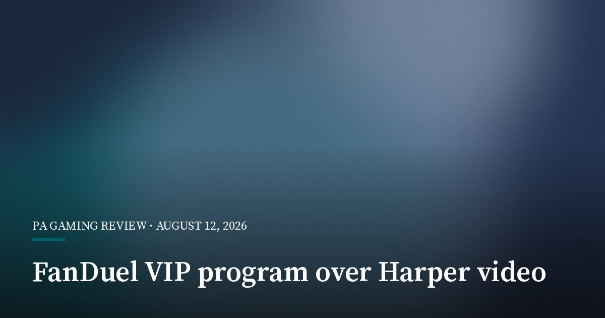 Lawmakers Press FanDuel to End VIP Program Over Bryce Harper Video