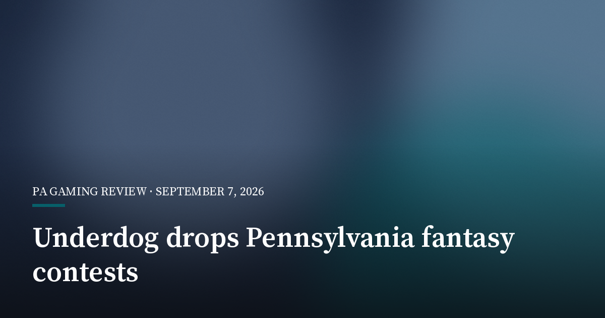 Underdog Drops Pennsylvania Fantasy Contests to Keep Prediction Business